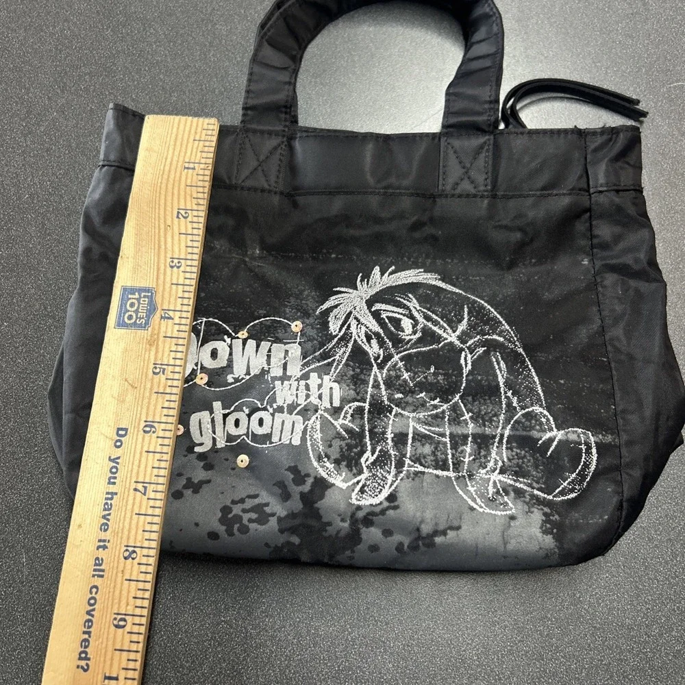 Disney Eeyore Tote Purse Down with Gloom Zip Closure 90s y2k